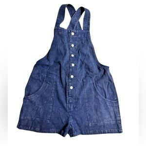 &Merci Denim Romper Overalls Blue Size Large